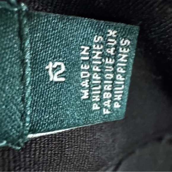 Lauren Ralph Lauren Black Cropped Trouser Pants Size 12 - Picture 8 of 10